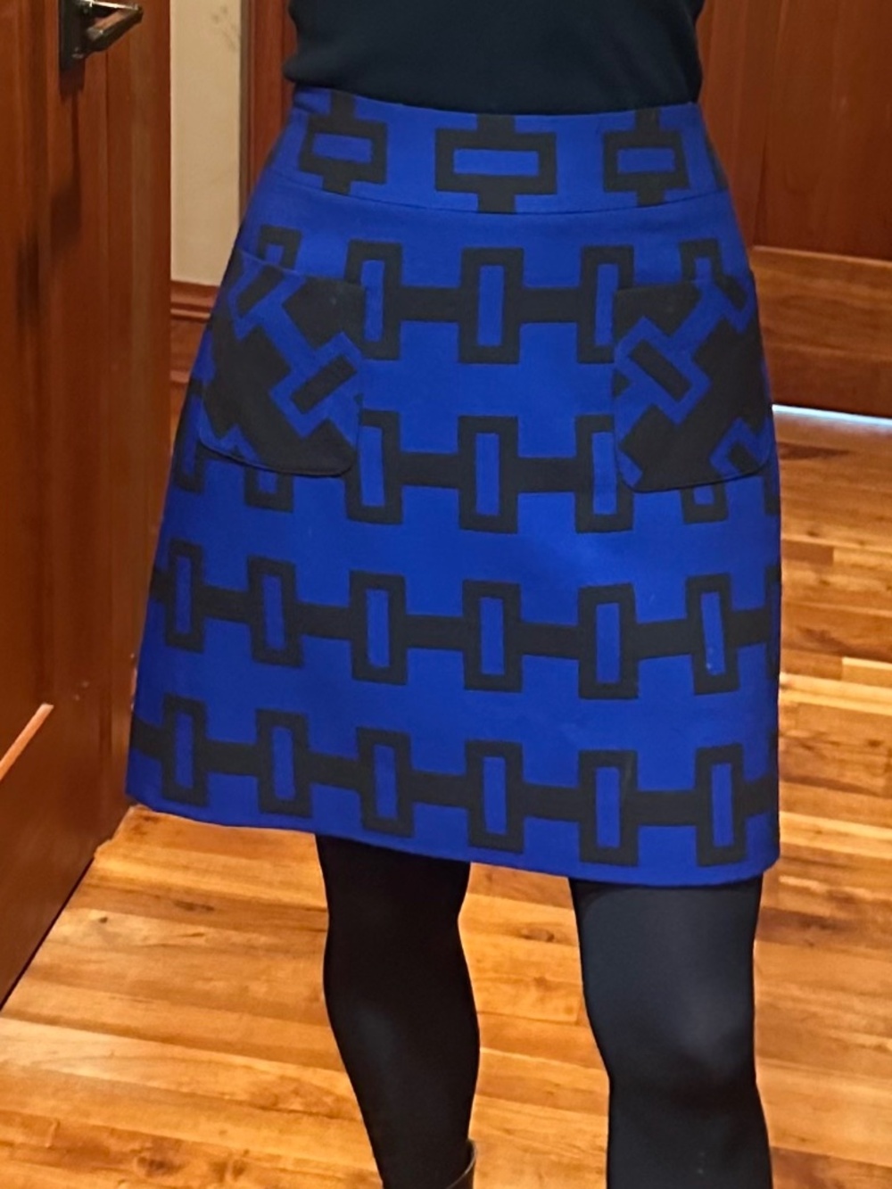 An Original Milly of New York Blue and Brown Skirt